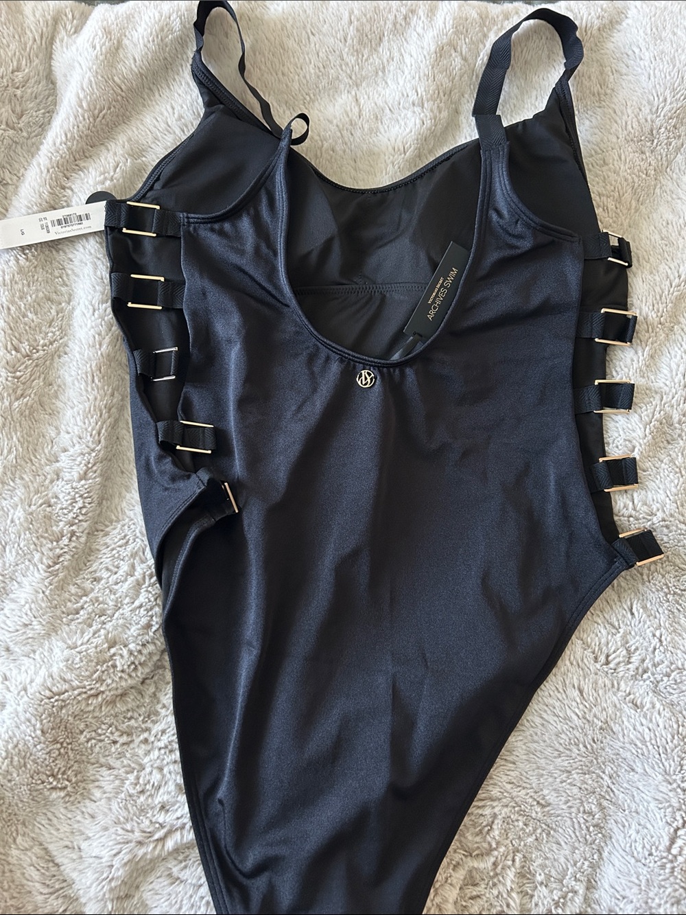 Victoria's Secret Black One-Piece with Side Cutout Straps - Picture 5 of 5
